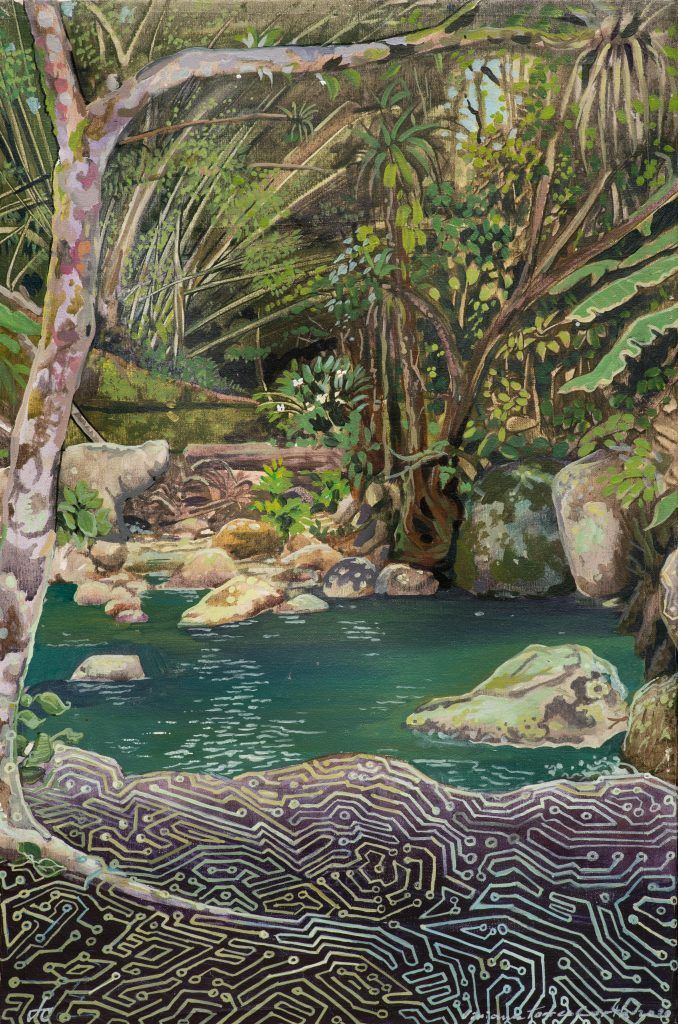 presagio i 33 x 50 cm acrilico sobre lienzo 2020