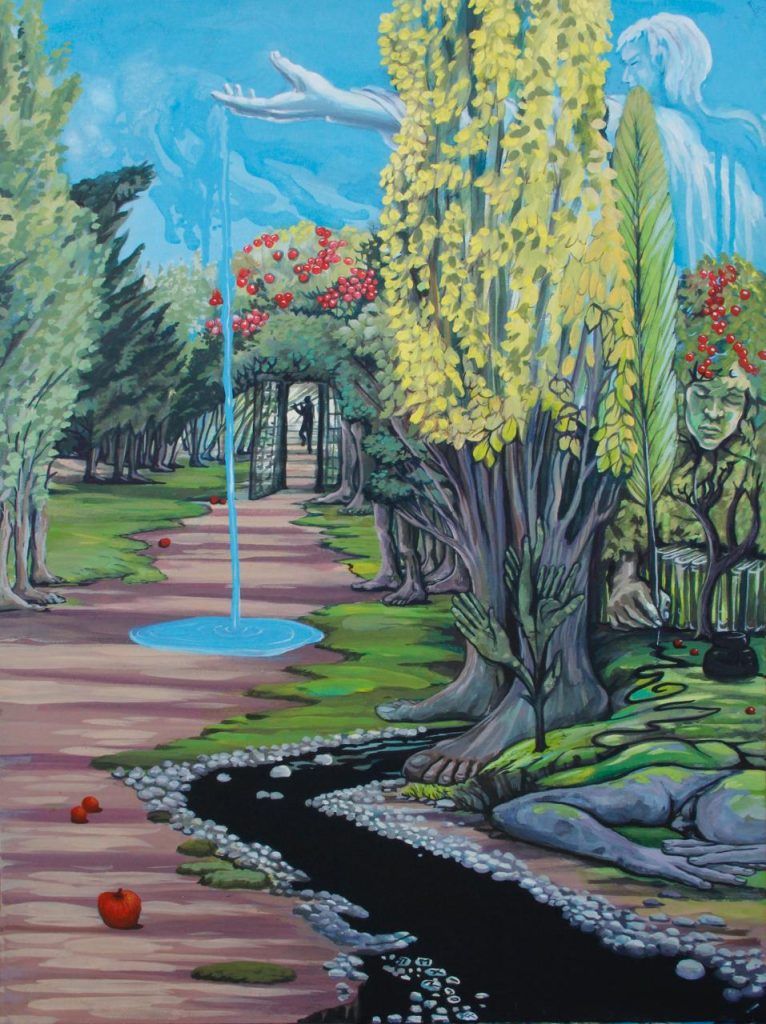 epifanias del viejo camino 50 x 70 cm acrilico s tela 2015